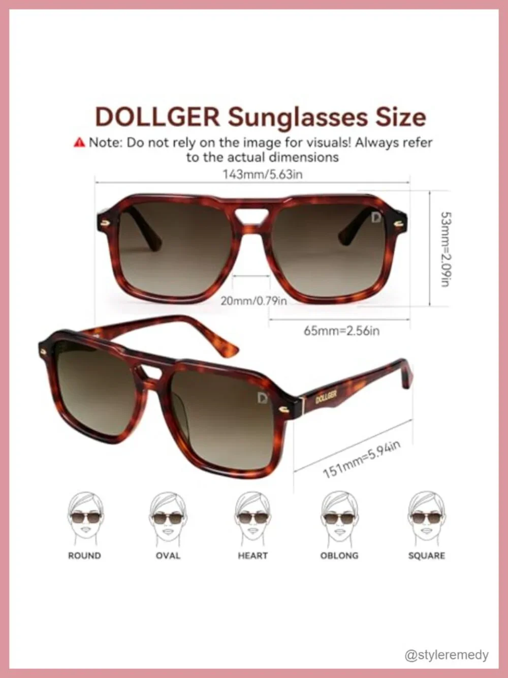 Retro Oversized Square Aviator Sunglasses UV400 Polarized for Women Men